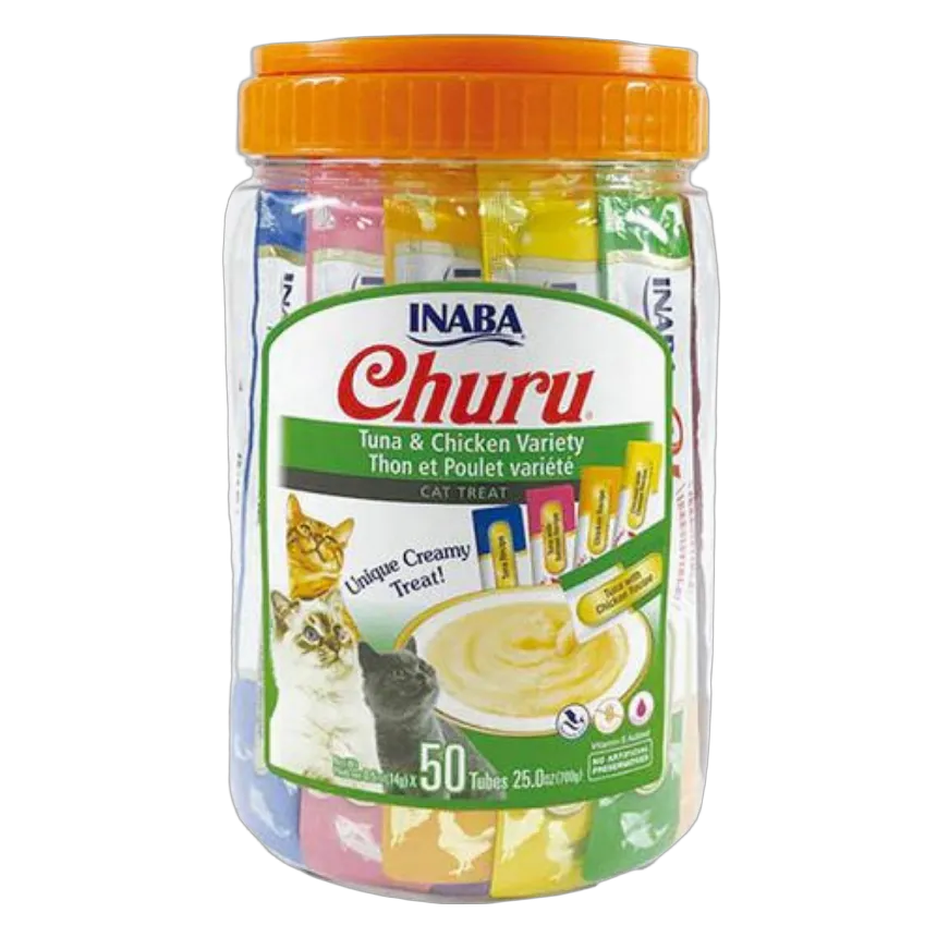 INABA Churu Tuna&Chicken Varieties 50 Tubes 50x14g