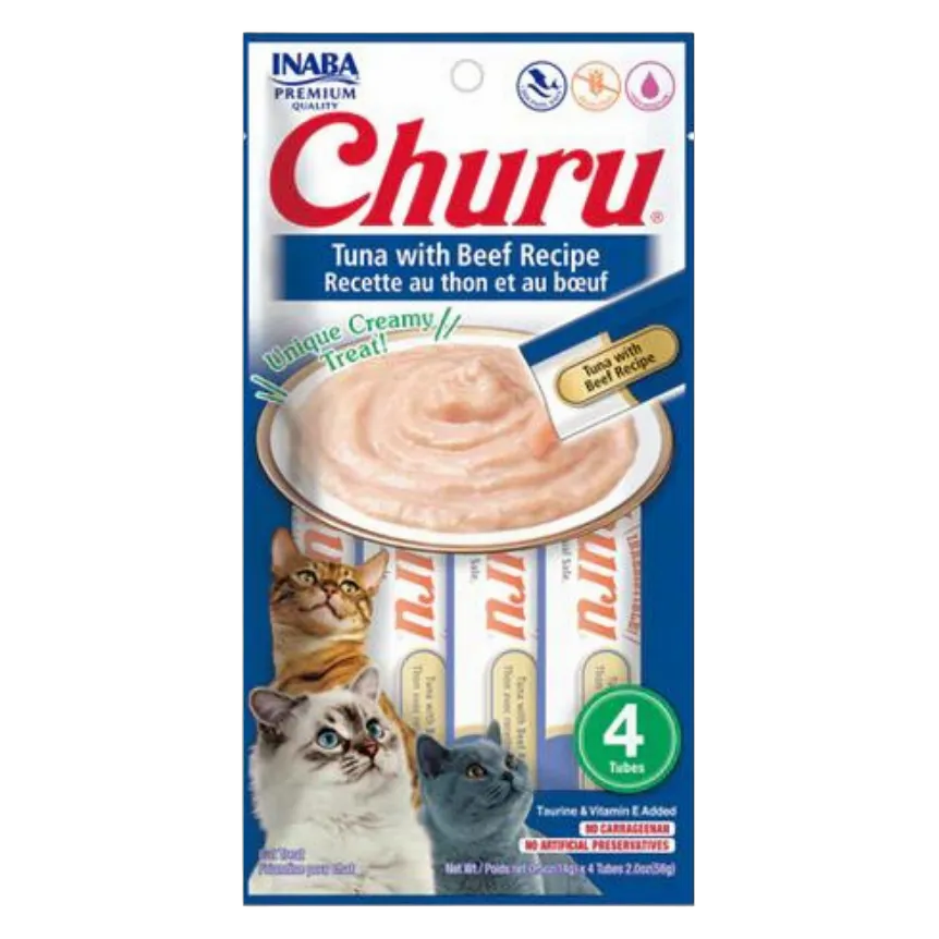 INABA Churu Tuna with Beef 4x14g