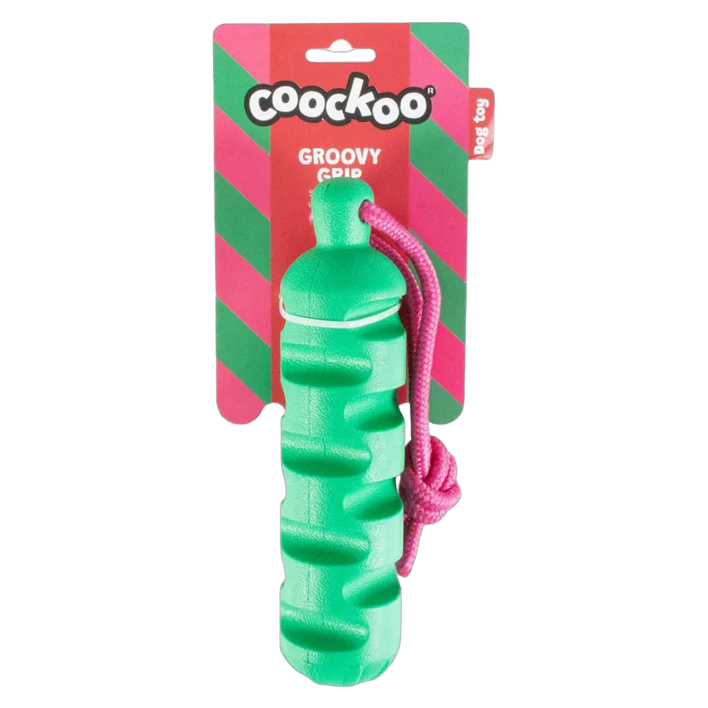 Coockoo Dog Toy Groovy Grip 40x5,7x5,7cm Green & Pink