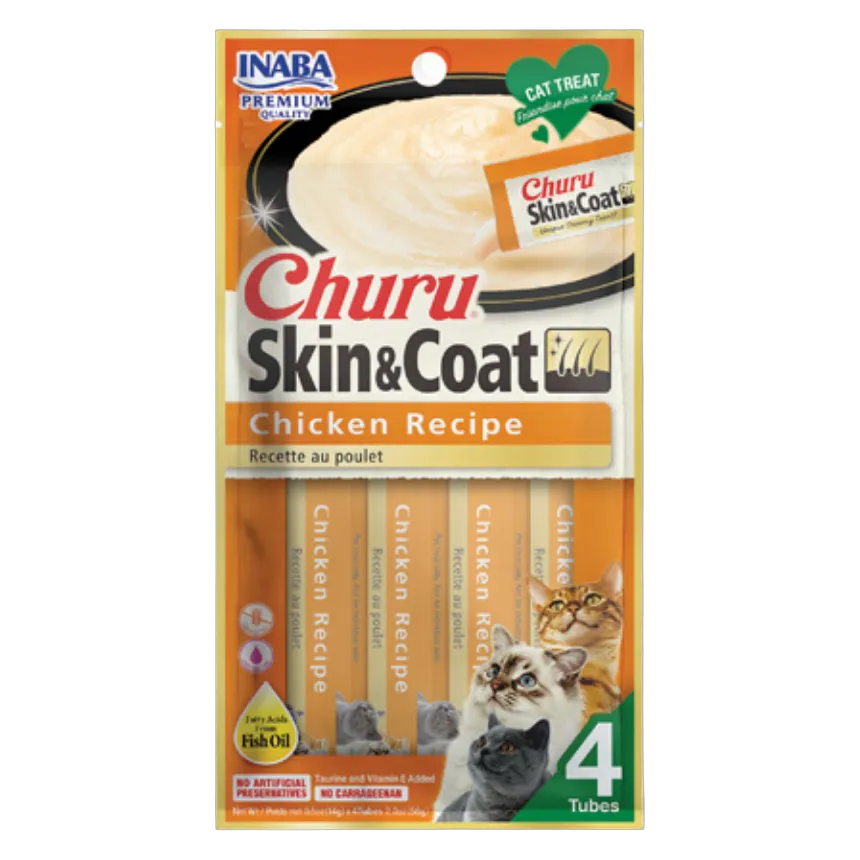 INABA Churu Skin & Coat Chicken 4x14g