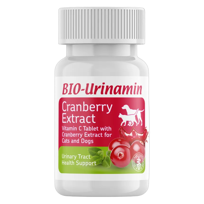 Bio PetActive Bio Urinamin Vitamin C with Cranberry for Cats & Dogs 40 Tablets 12g