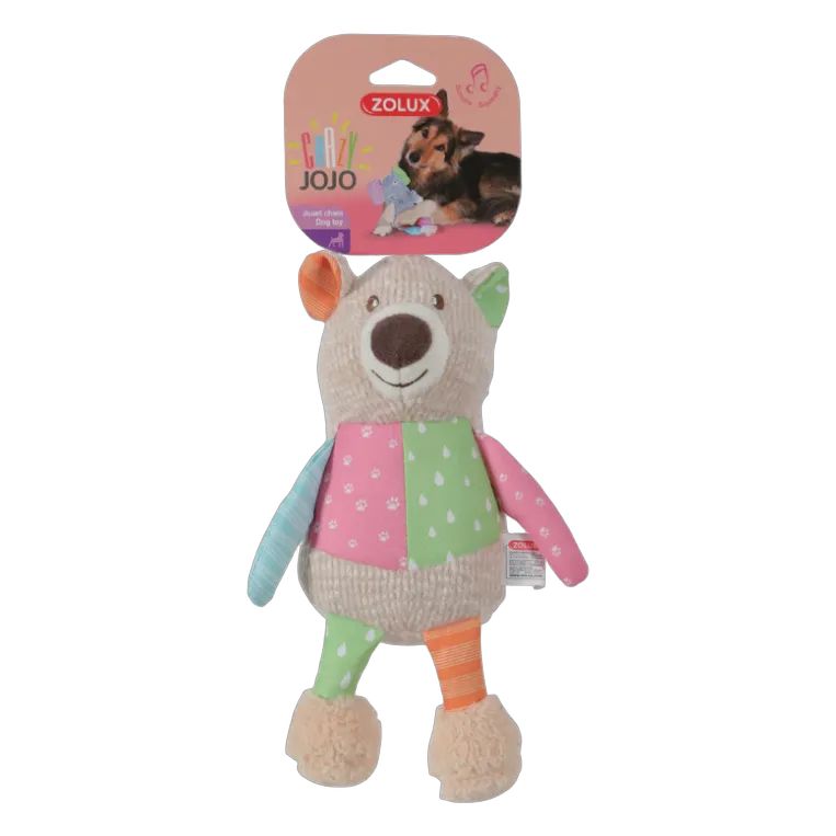 Zolux CRAZY JOJO PLUSH Dog TOY BEAR