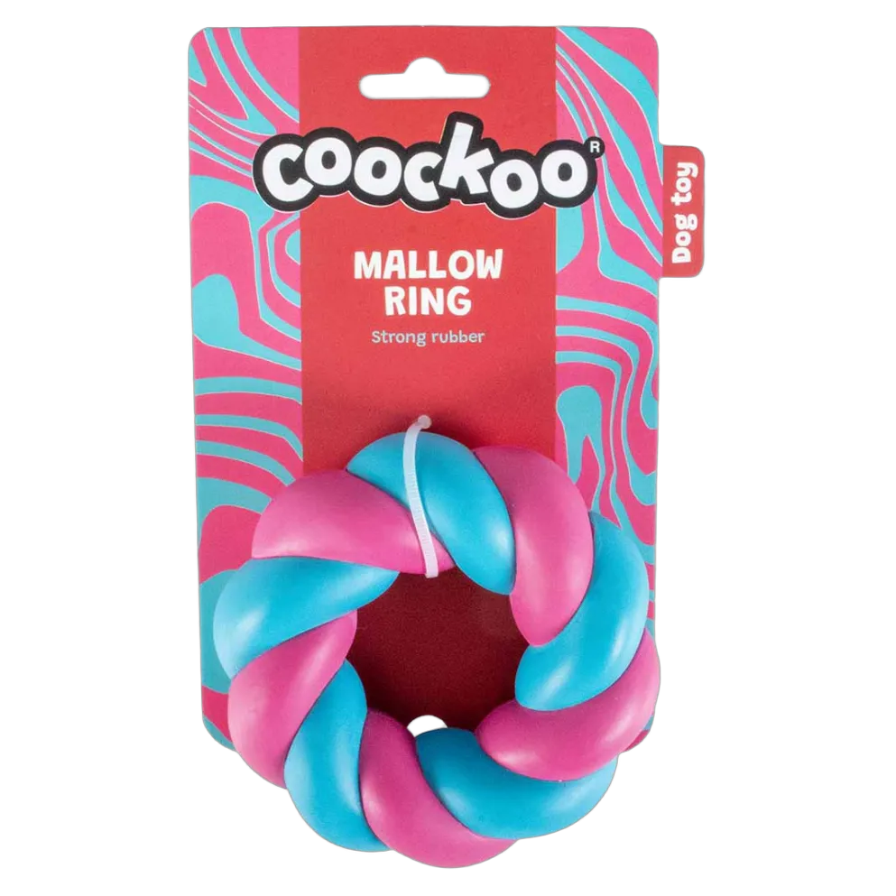 Coockoo Dog Toy Mallow Ring 11x11x4cm Pink & Blue