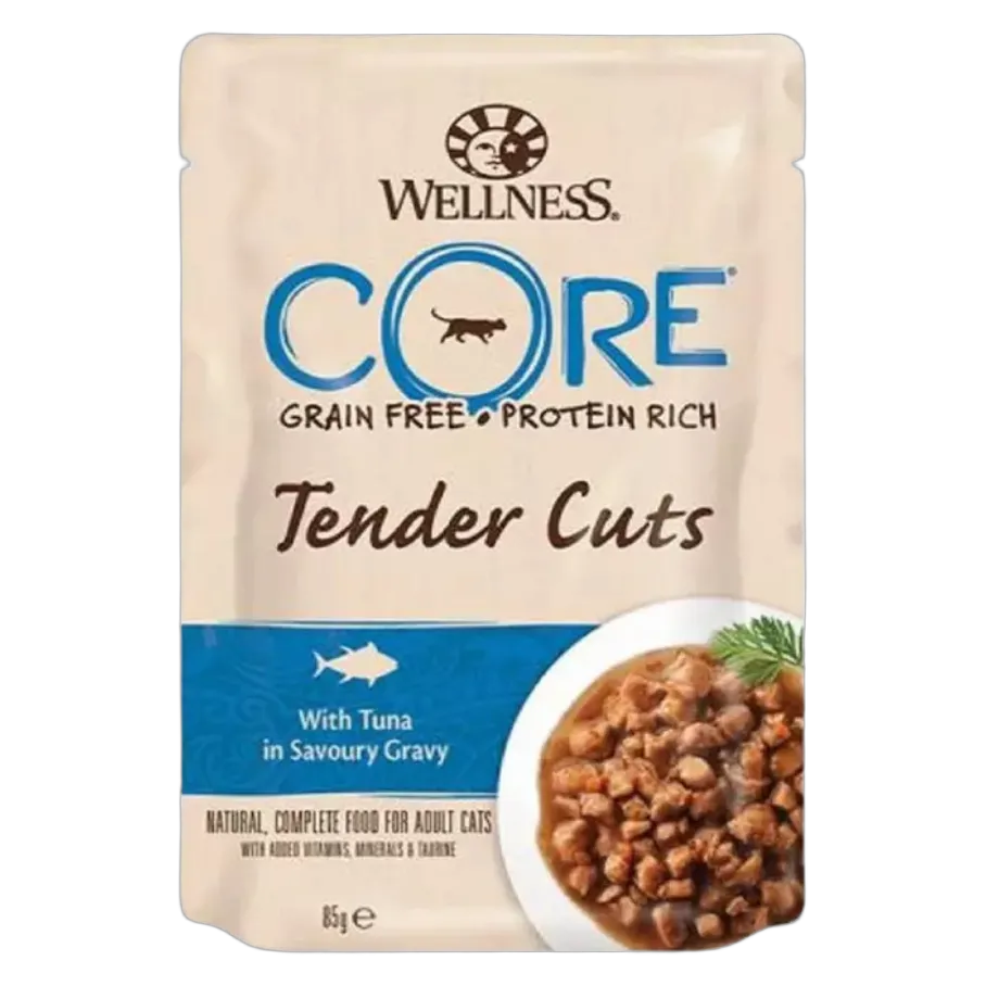 Wellness Core Tender Cuts Pouches Tuna in Gravy for Cats 85g
