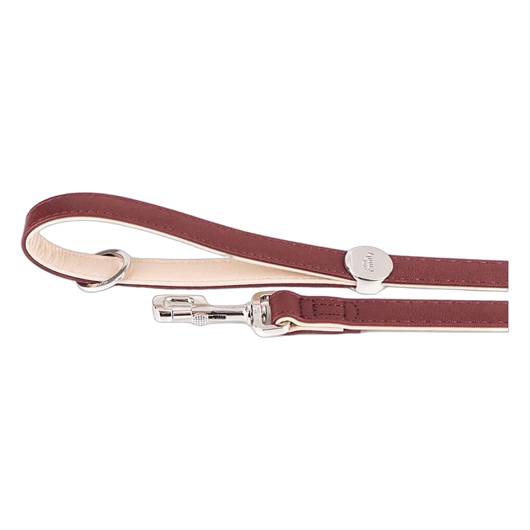 MF HERMITAGE Leash LEATHER Claret 110x1.6cm