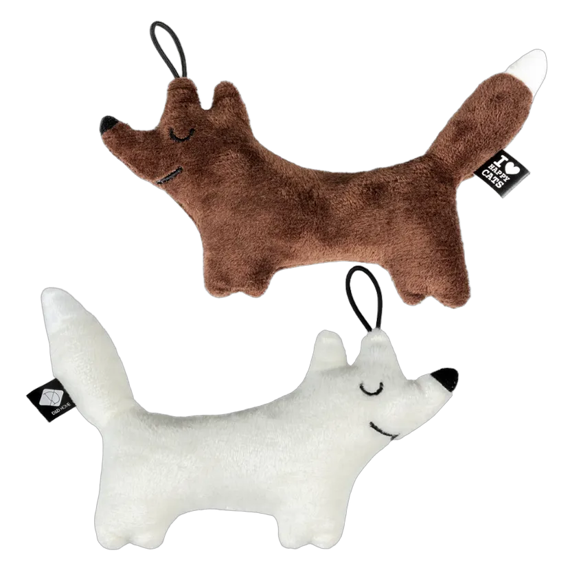 I Love Happy Cats Raff Fox Kicking Cushion 16x12x3cm