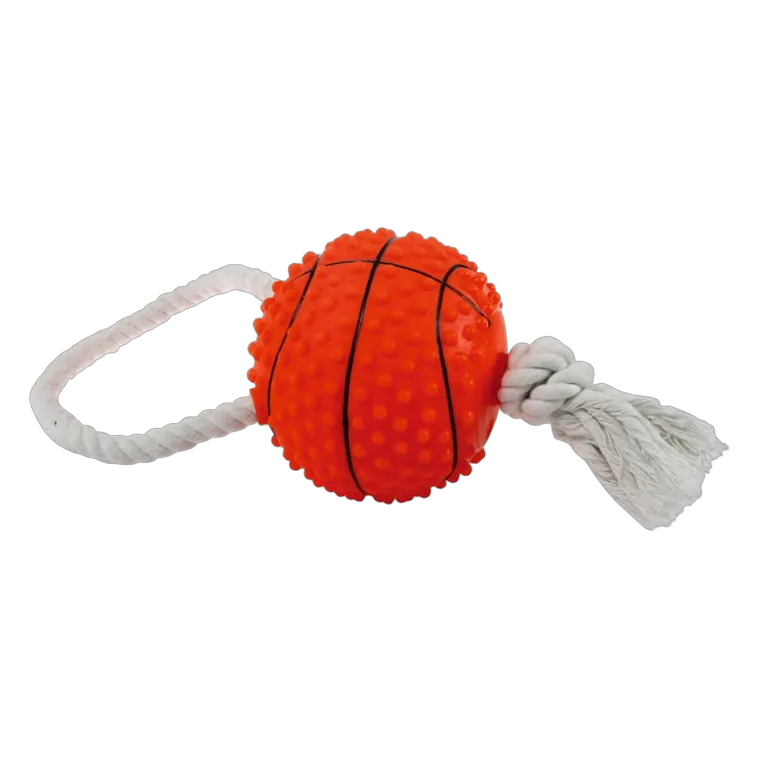 Zolux SQUEAKY BASKETBALL ROPE HANDLE