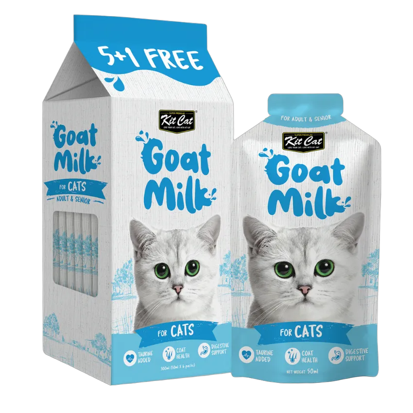 Kit Cat Goat Milk Bags for Cats (5+1 x 50ml)