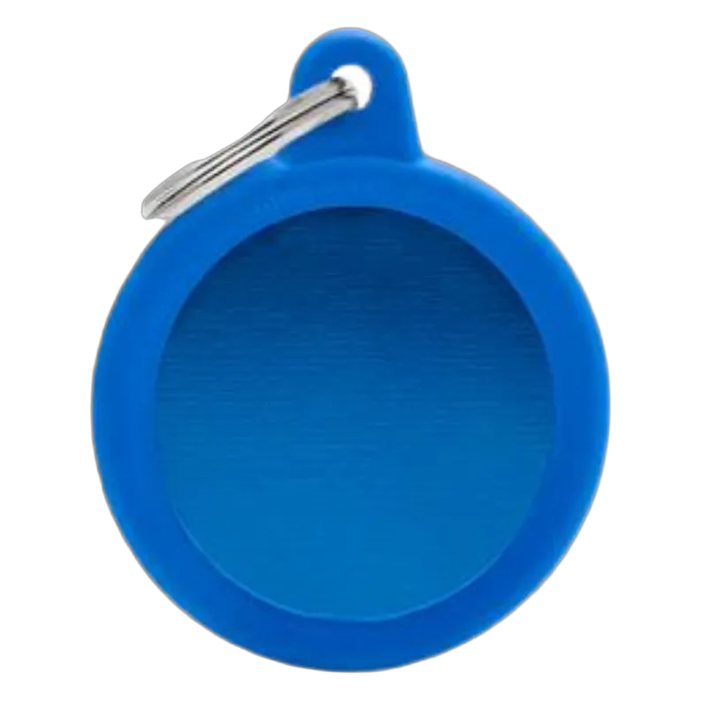 MF Tags BLUE CIRCLE ALU BLUE RUBBER