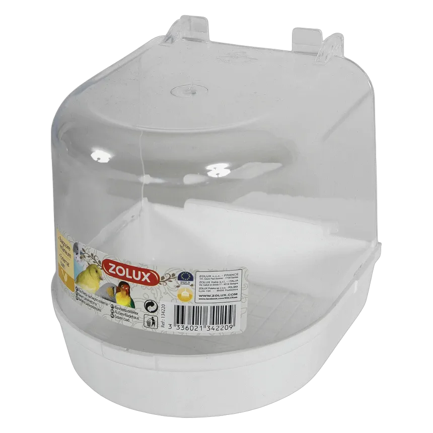 Zolux External Small Bird bath White Bottom