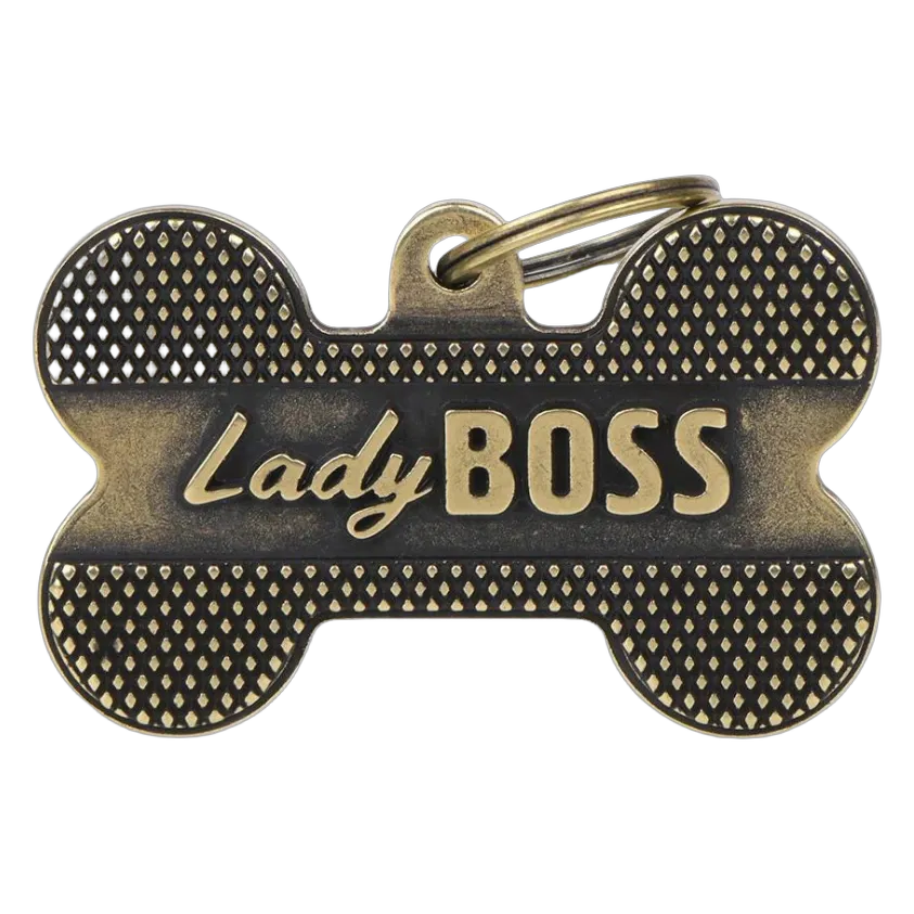 MF Tags XL BONE BRONX BOSS ENGLISH BRASS