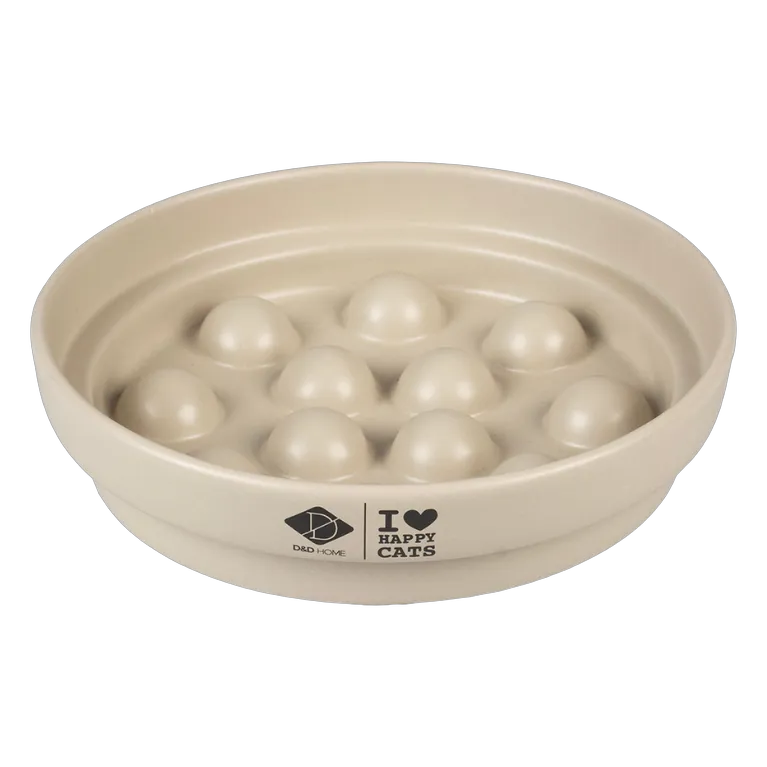 I Love Happy Cats SUE Feeding BowlDot White 750ml