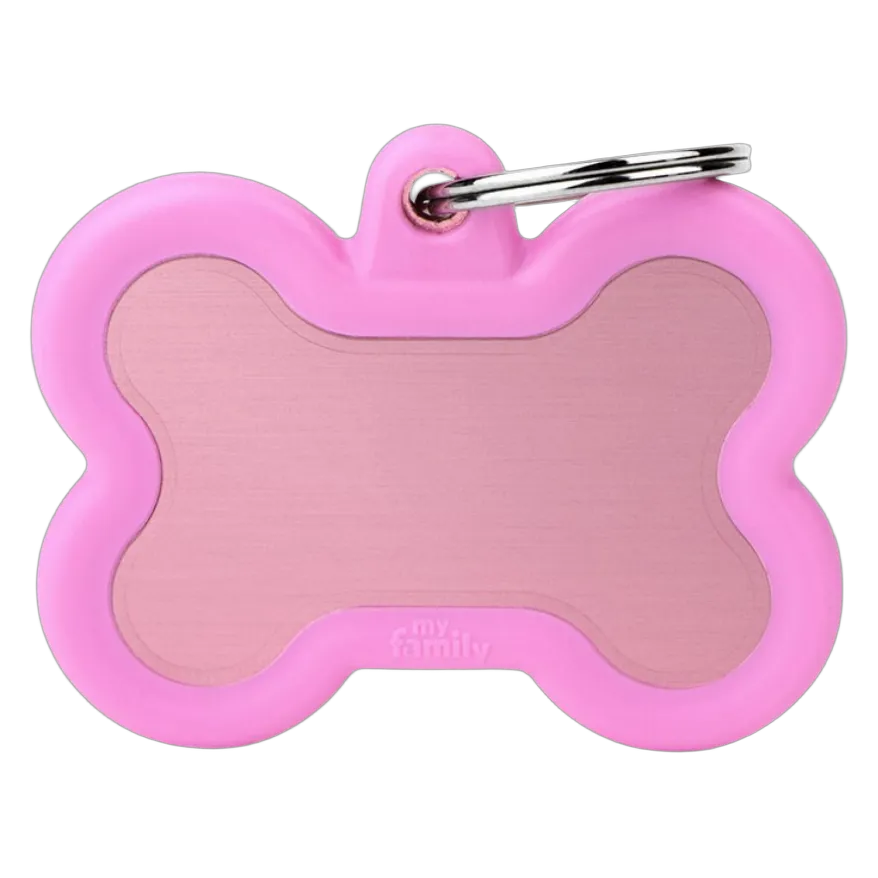 MF Tags PINK BONE ALU PINK RUBBER