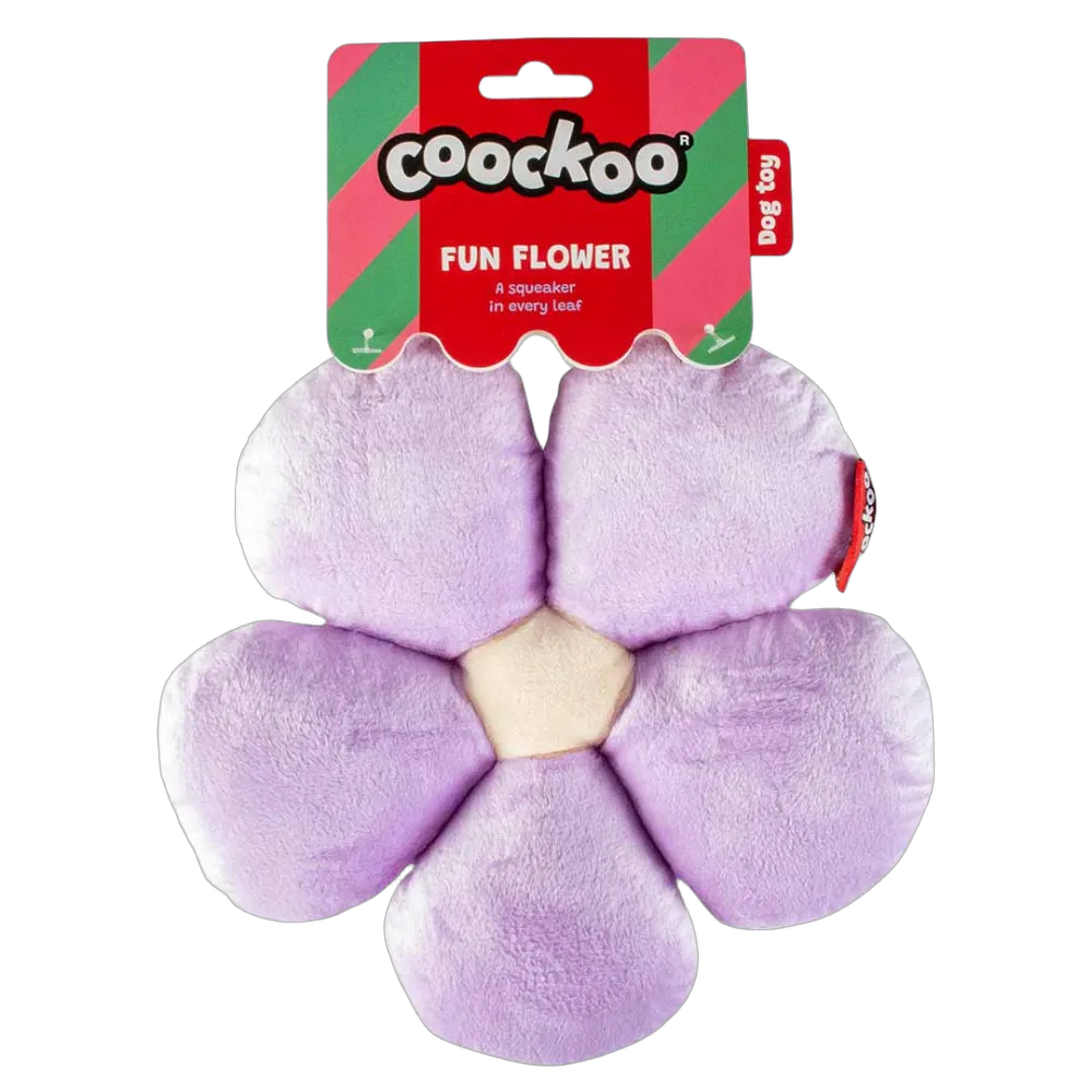 Coockoo Dog Toy Fun Flower 23x21x5cm Purple & White
