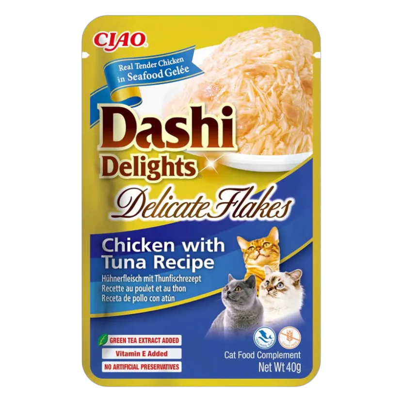 INABA Dashi Delight Delicate Flakes Chicken with Tuna 40g