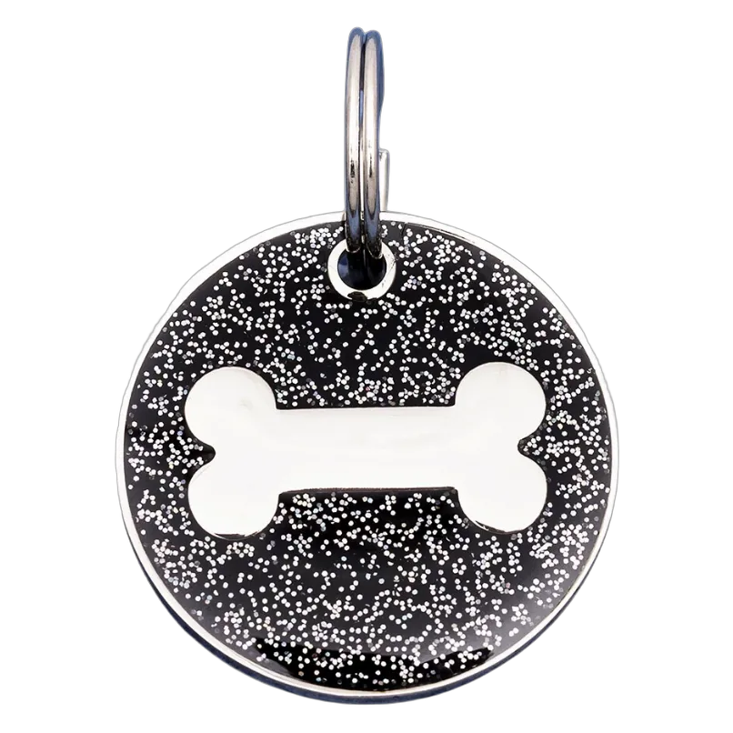 MF Tags XL BONE GLITTER