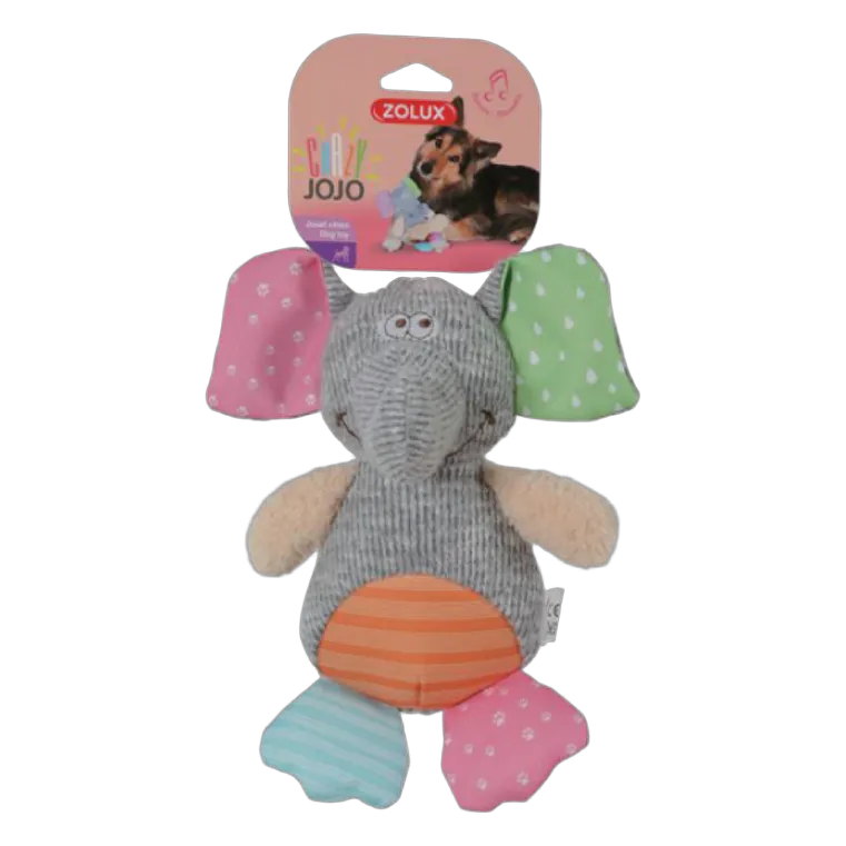 Zolux CRAZY JOJO PLUSH Dog TOY ELEPHANT