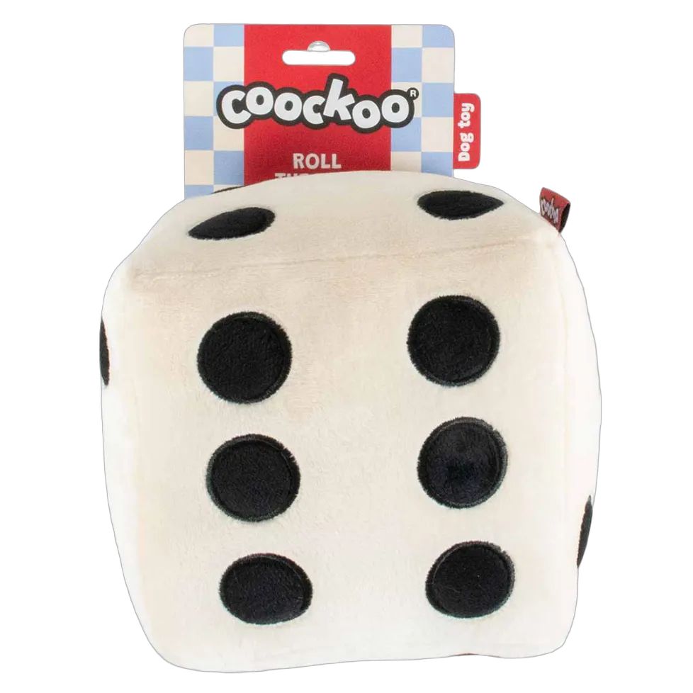 Coockoo Dog Toy Roll the Dice 16x16x16cm White & Black