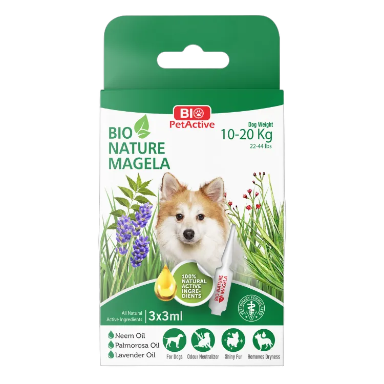 Bio PetActive Bio-Nature Magela Skin & Coat Drops Care for 10-20kg Dogs 3x3ml