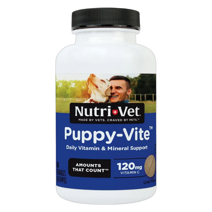 Nutri-Vet Puppy-Vite with Liver for Puppies 60 Tablets