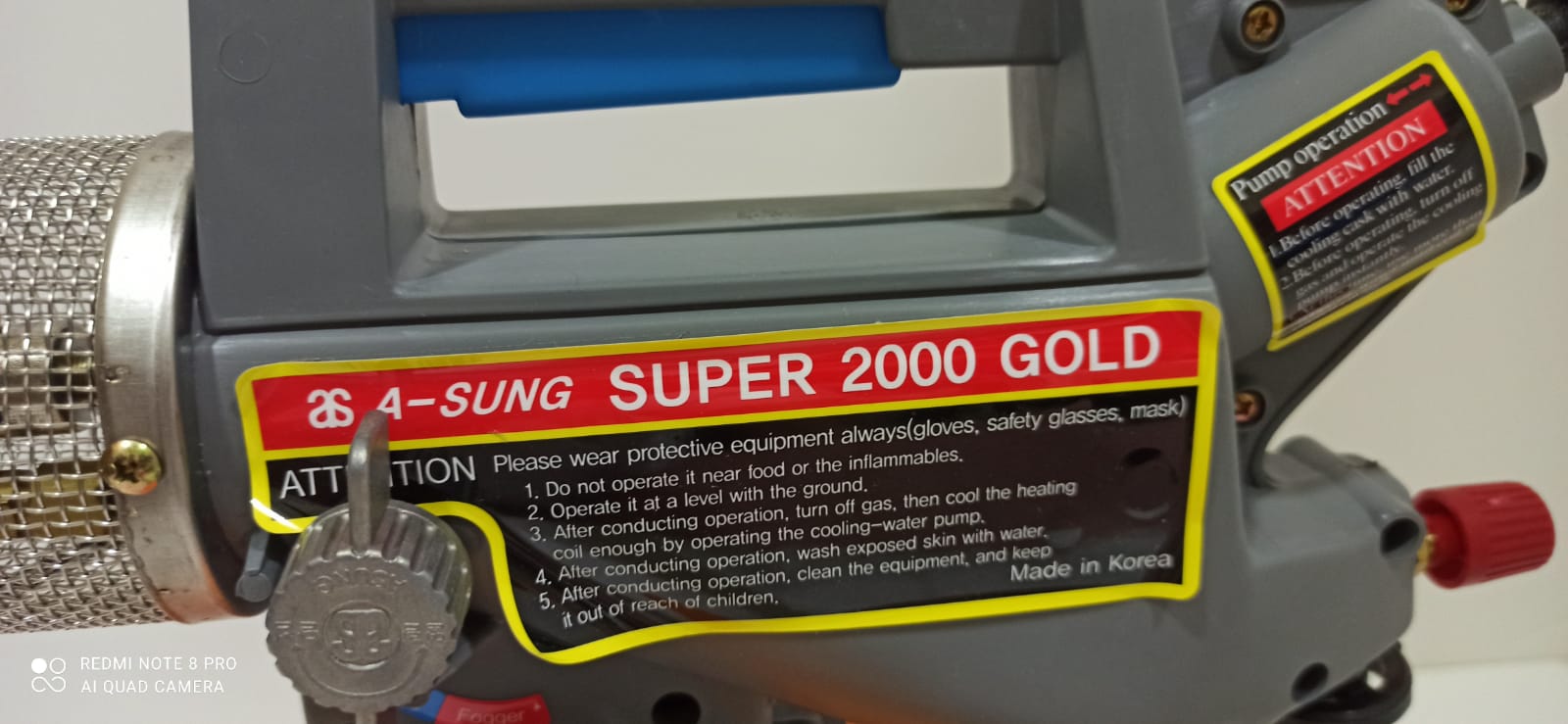جهاز رش المبيدات بالضباب الكوري النفاث سوبر جولد 2000 الأصلي