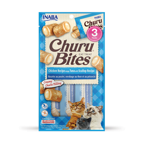 INABA CHURU BITES CHICKEN RECIPE WRAPS TUNA WITH SCALLOP RECIPE