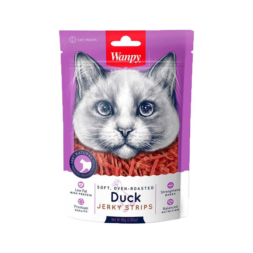 wanpy cat treats duck 80g
