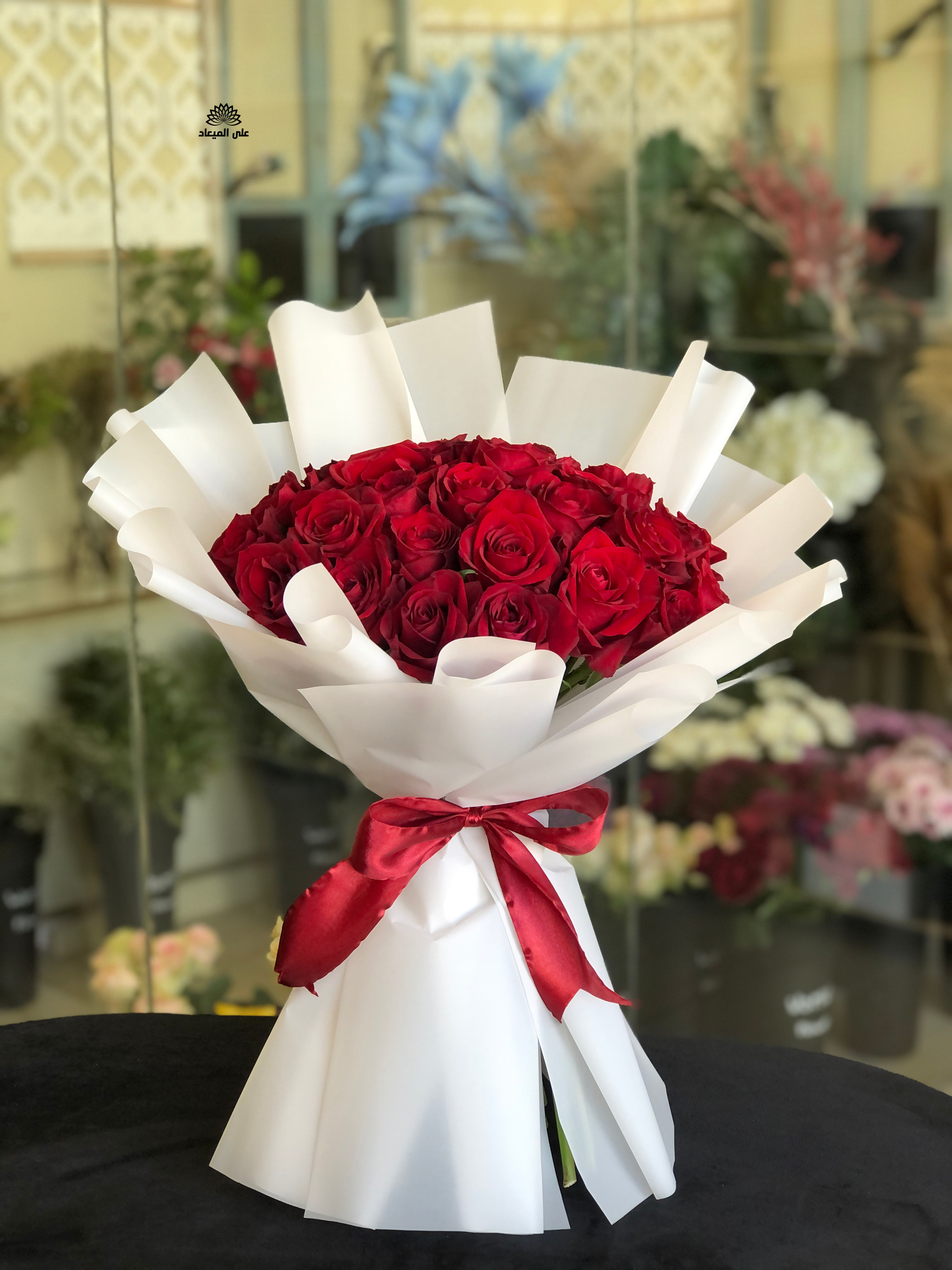 باقة ورد حمراء