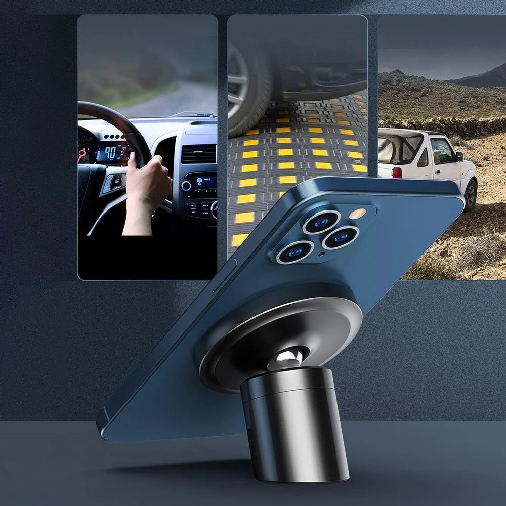 حامل مغناطيسي للسيارة من بيسوس للوحة القيادة / فتحة تهوية (متوافق مع iPhone MagSafe) - أسود