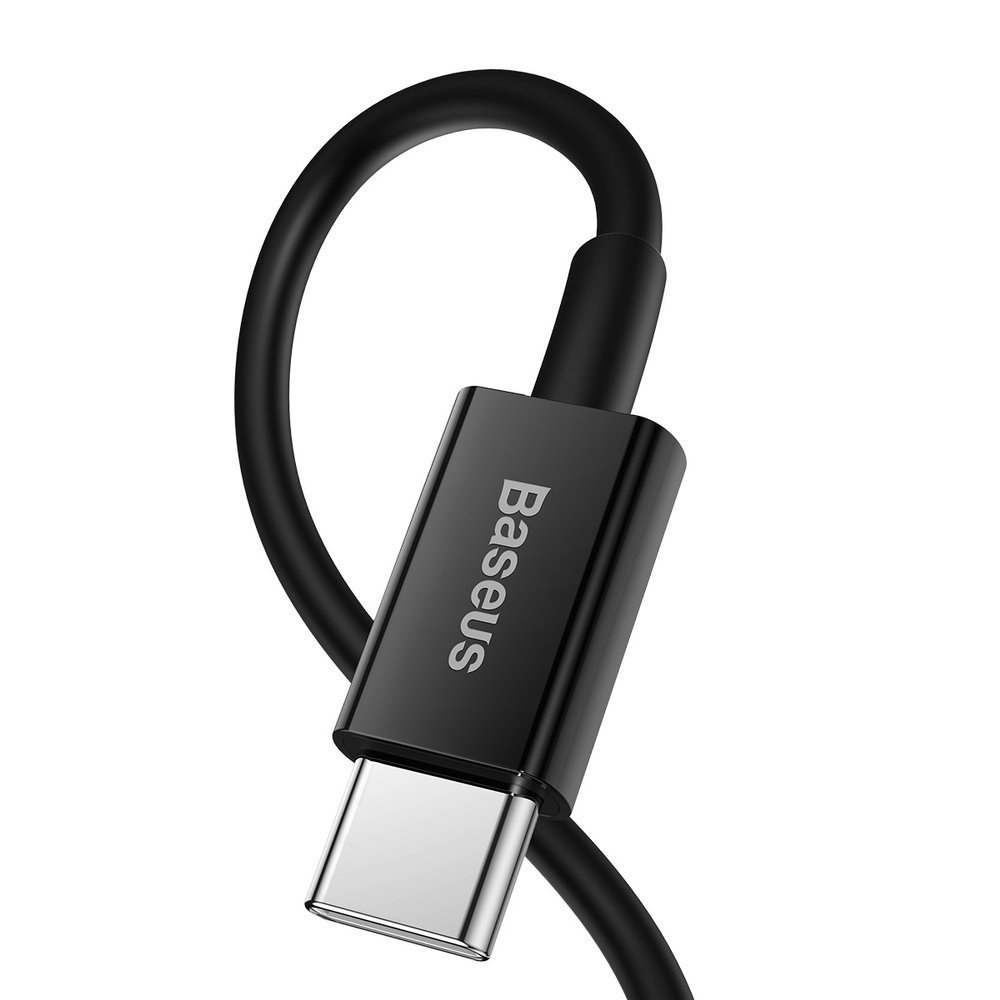 كابل بيسوس Superior Series سريع الشحن 1 متر 20 واط من النوع C إلى iP PD أسود - CATLYS-A01