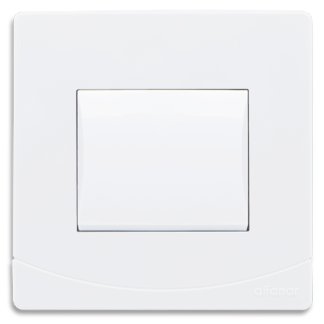 Decorative one gang one way switch white SIDRA