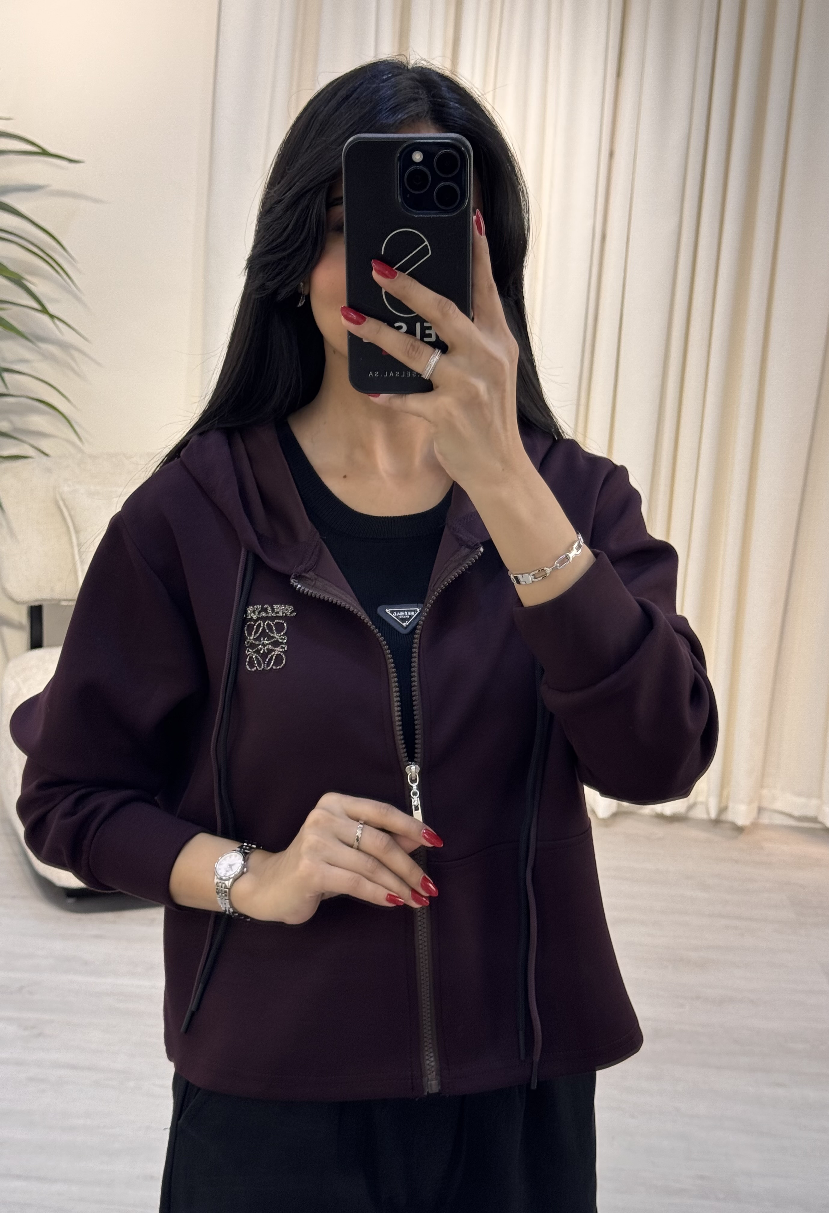  هودي جاكيت بسحاب  