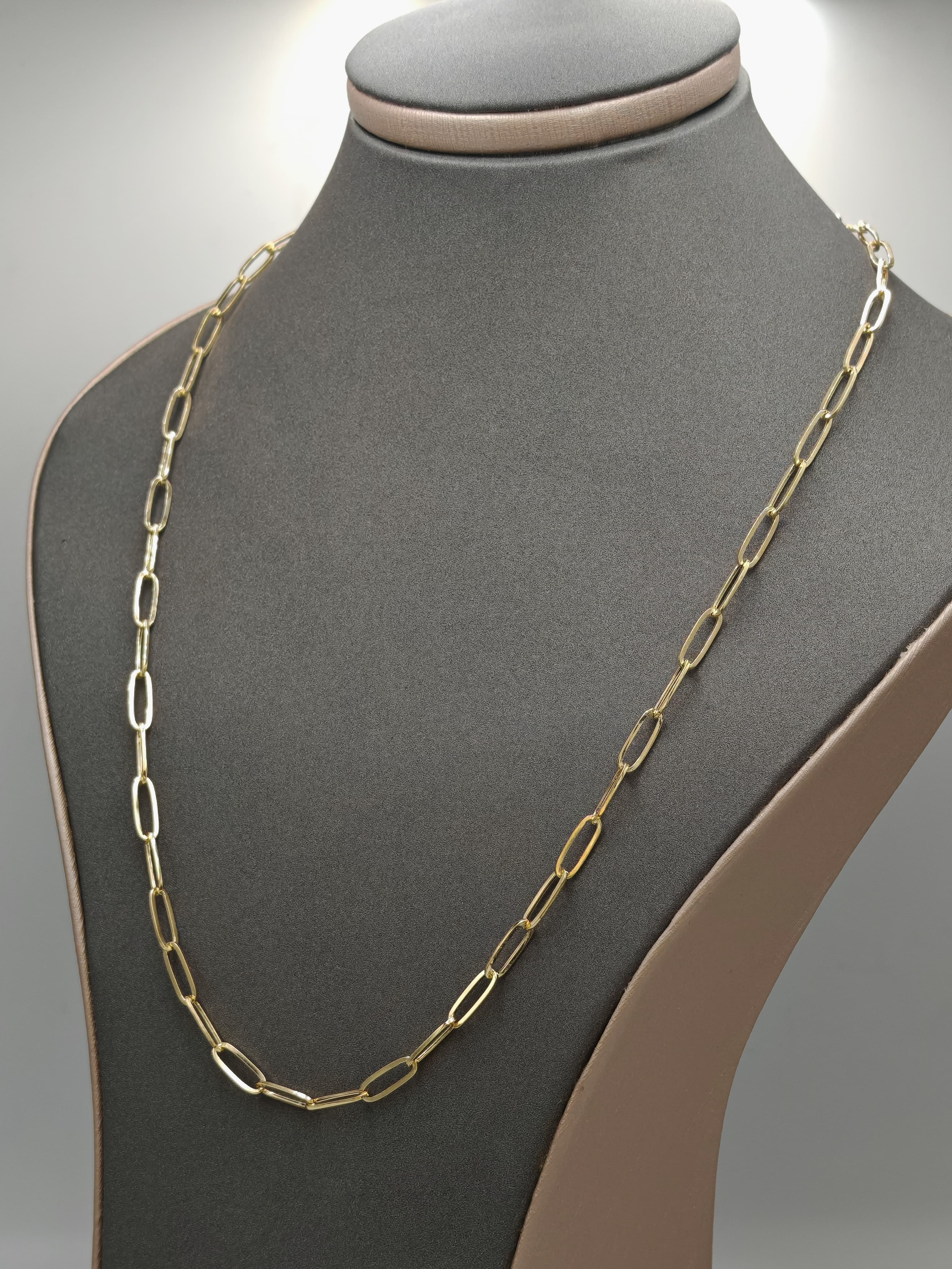 Paper Clip Chain gold 18k