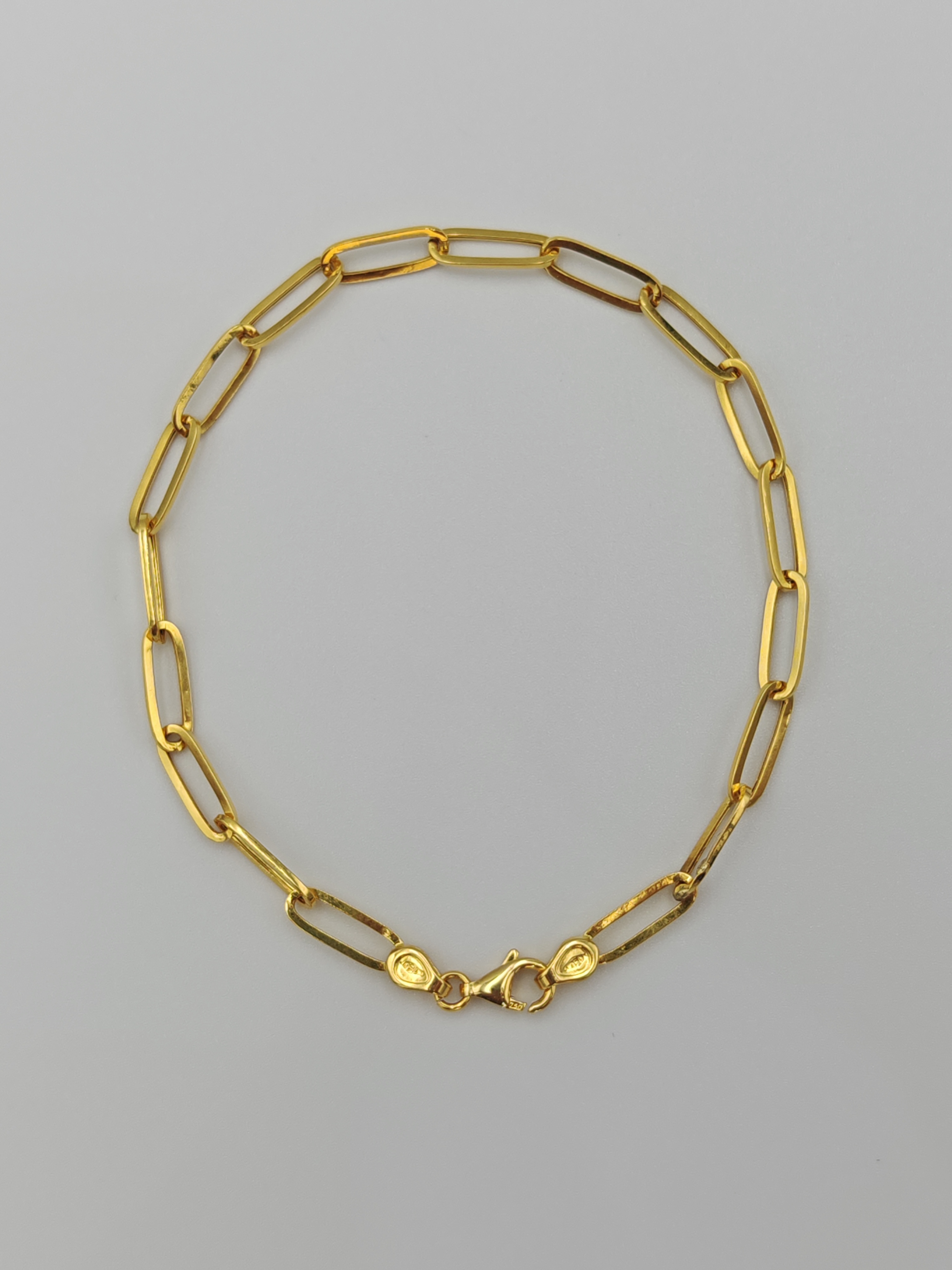 Paper Clip Bracelet B 18karat gold over Sterling Silver main image 1