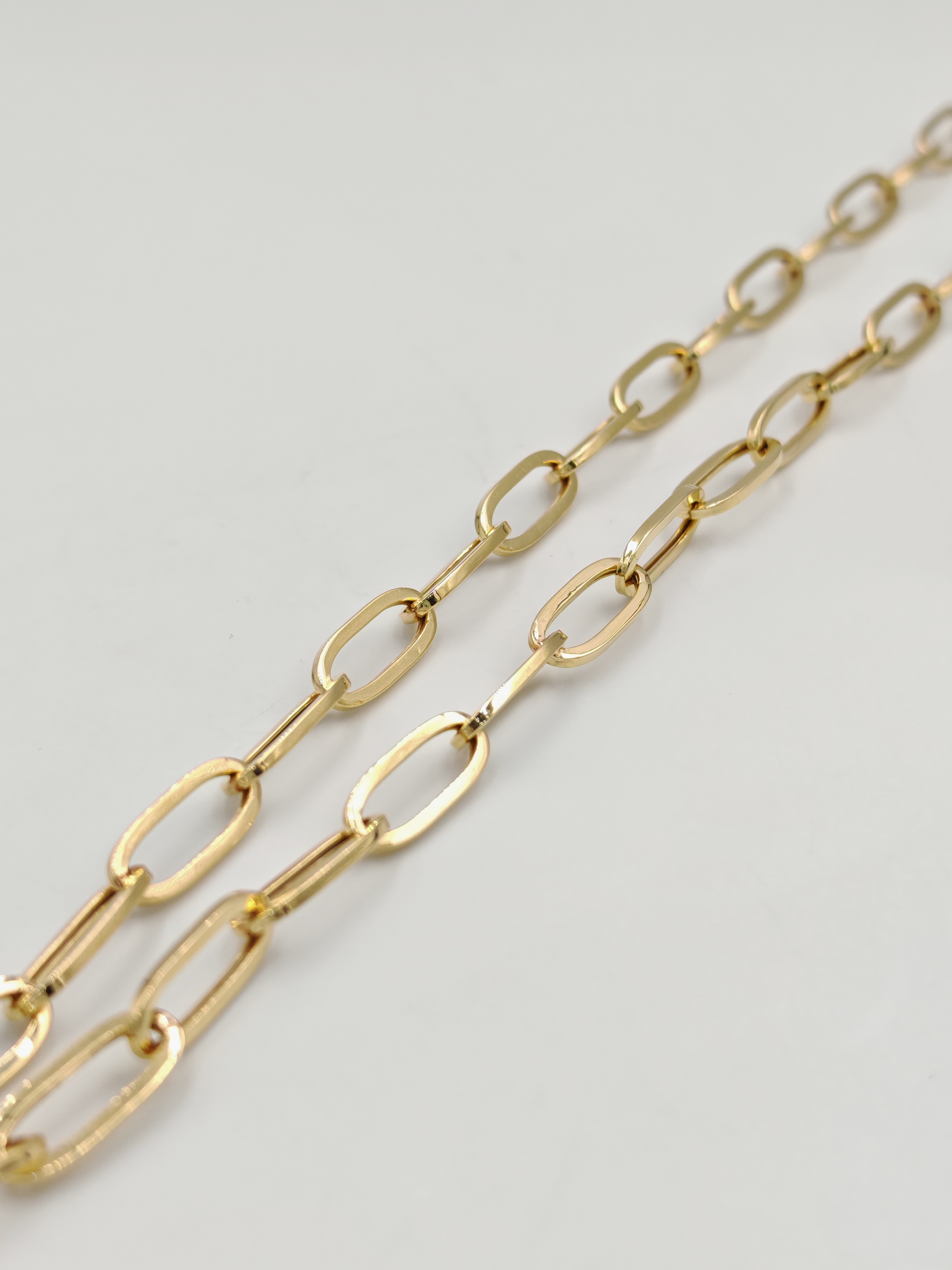 Paper clip necklace 18k gold