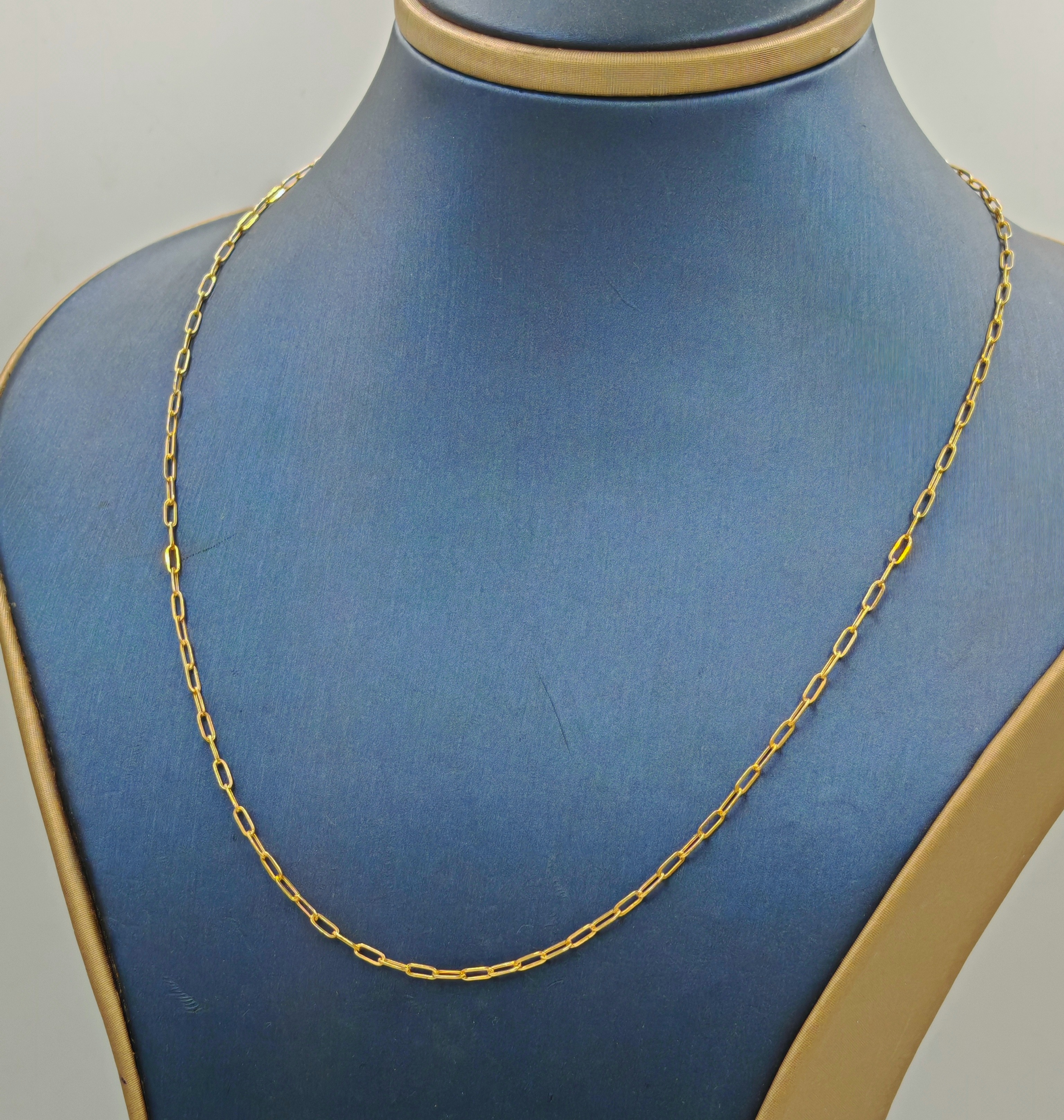 アクセサリー 18k Saudi Gold Paper Clip Necklace Paper clip Necklace 18k