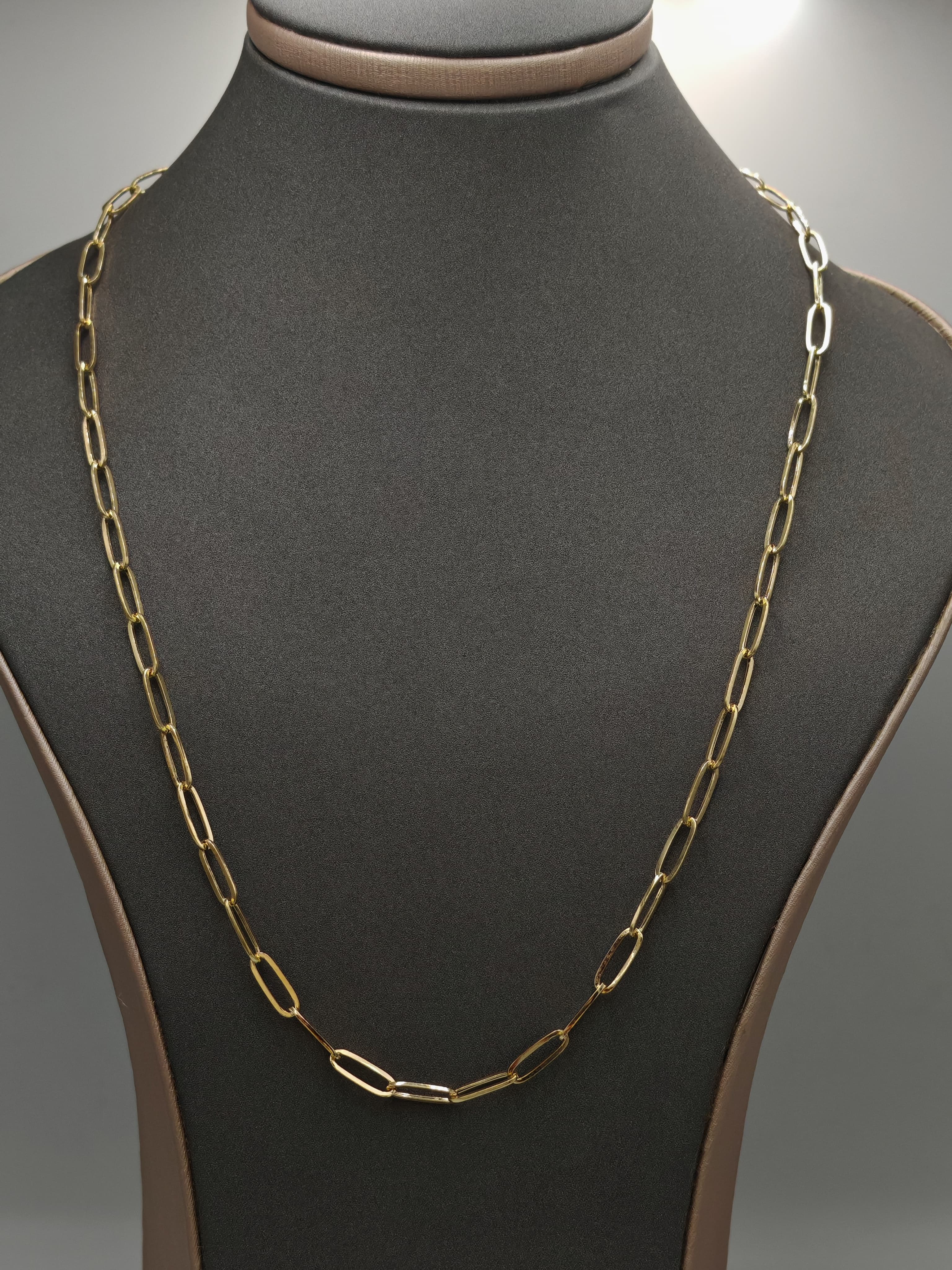 Paper Clip Chain gold 18k