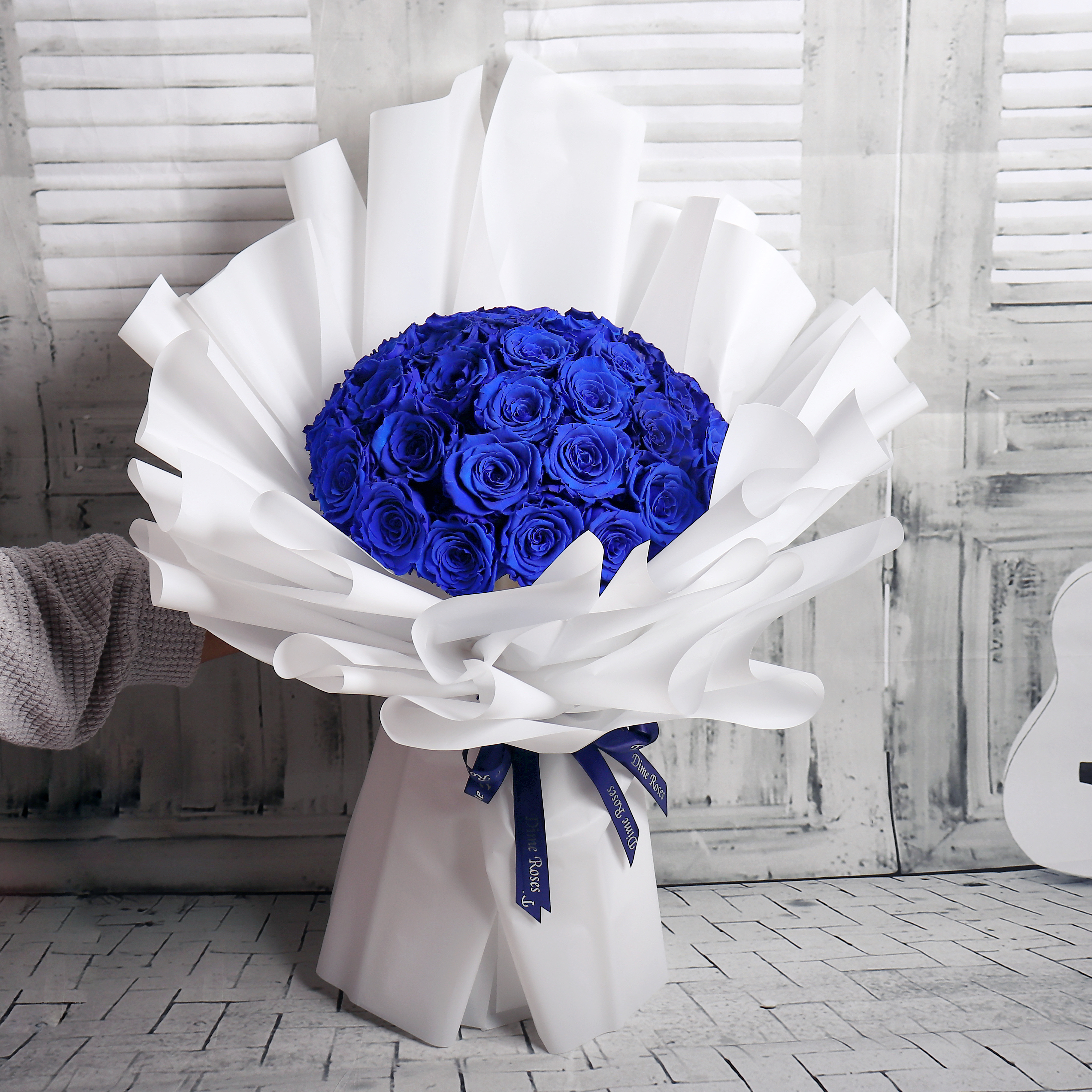 Preserved Blue Rose Bouquet