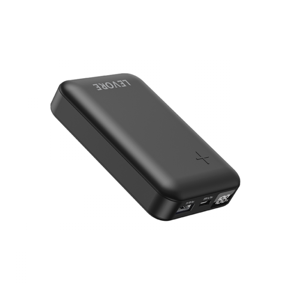 بطاريه متنقله 10000MAH بمنفذ PD 20W ومنفذ USB-A من ليفوري - اسود	