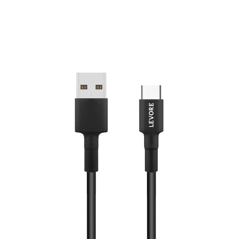  كيبل ليفوري USB-A to Type C بطول 1 متر - أسود 