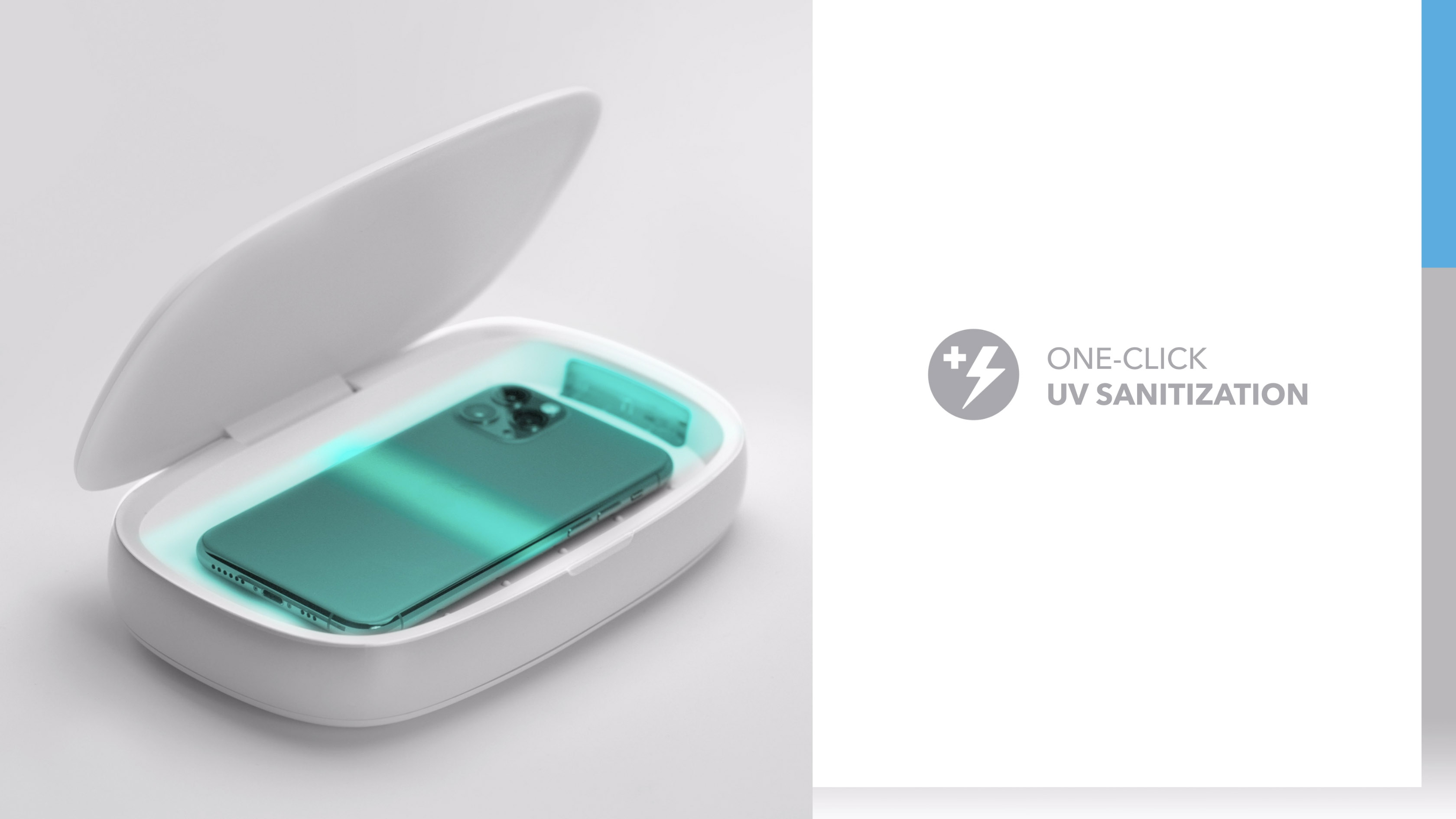 شاحن لاسلكي ومعقم UV Sanitizing &amp; Wireless Charger