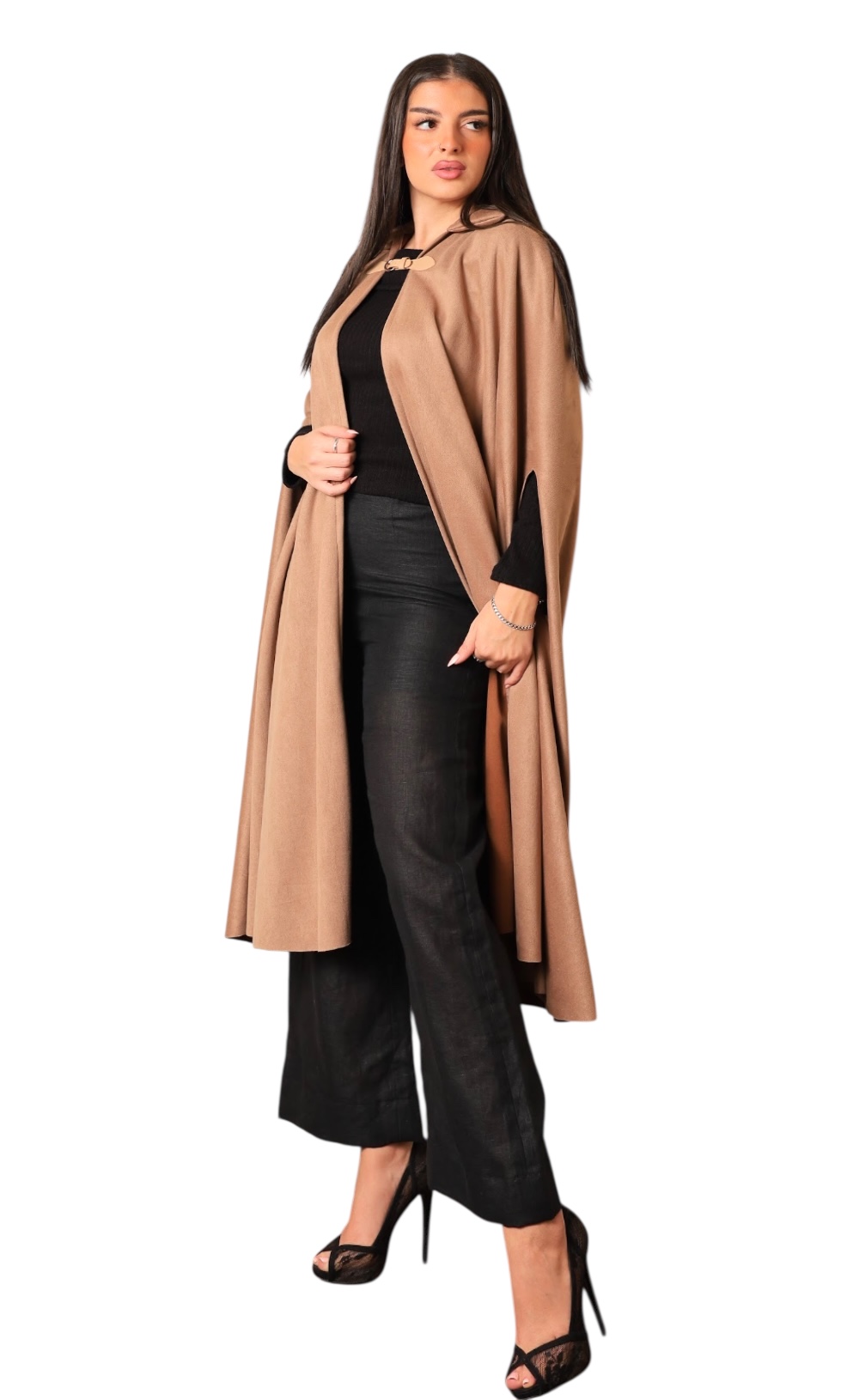 ジャケット・アウター HYEON ted cape / camel Camel Brown Hooded Cape Coat - hendalessa - Available at