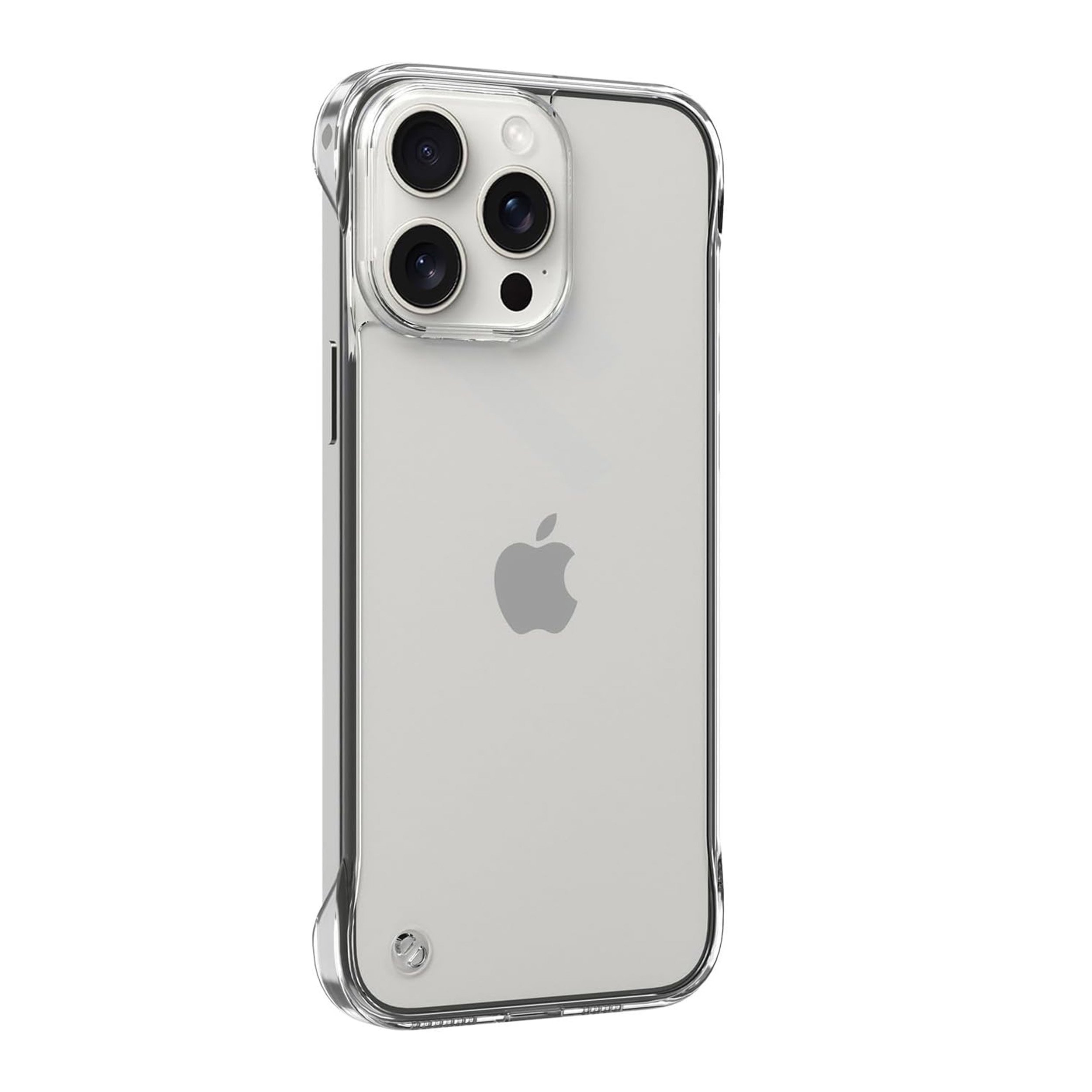 غطاء شفاف بدون إطار لهاتف iPhone 16 Pro Max مع MagSafe أبيض