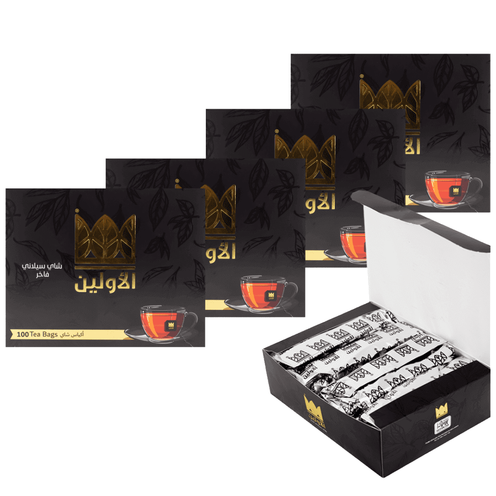 مجموعة 5 علب شاي الاولين - 100 كيس