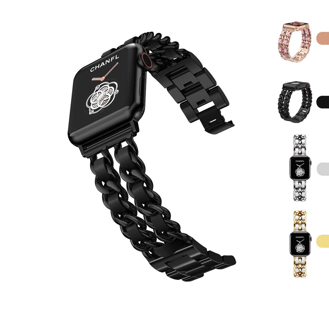 stainless-steel and leather Replacement Bands for Apple Watches