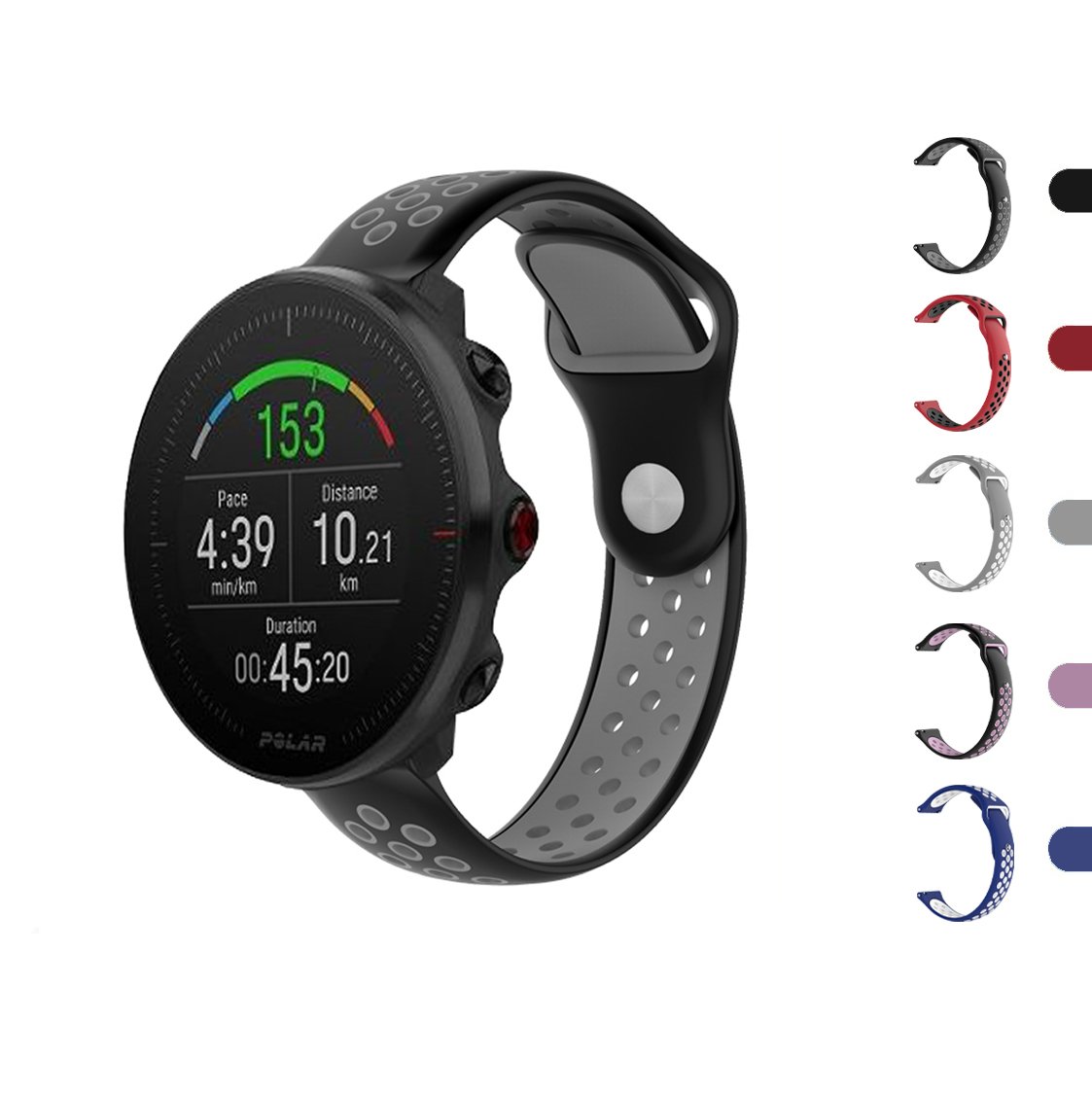  Sport Silicone Replacement Band for Polar Vantage M/Vantage M2/Grit X 