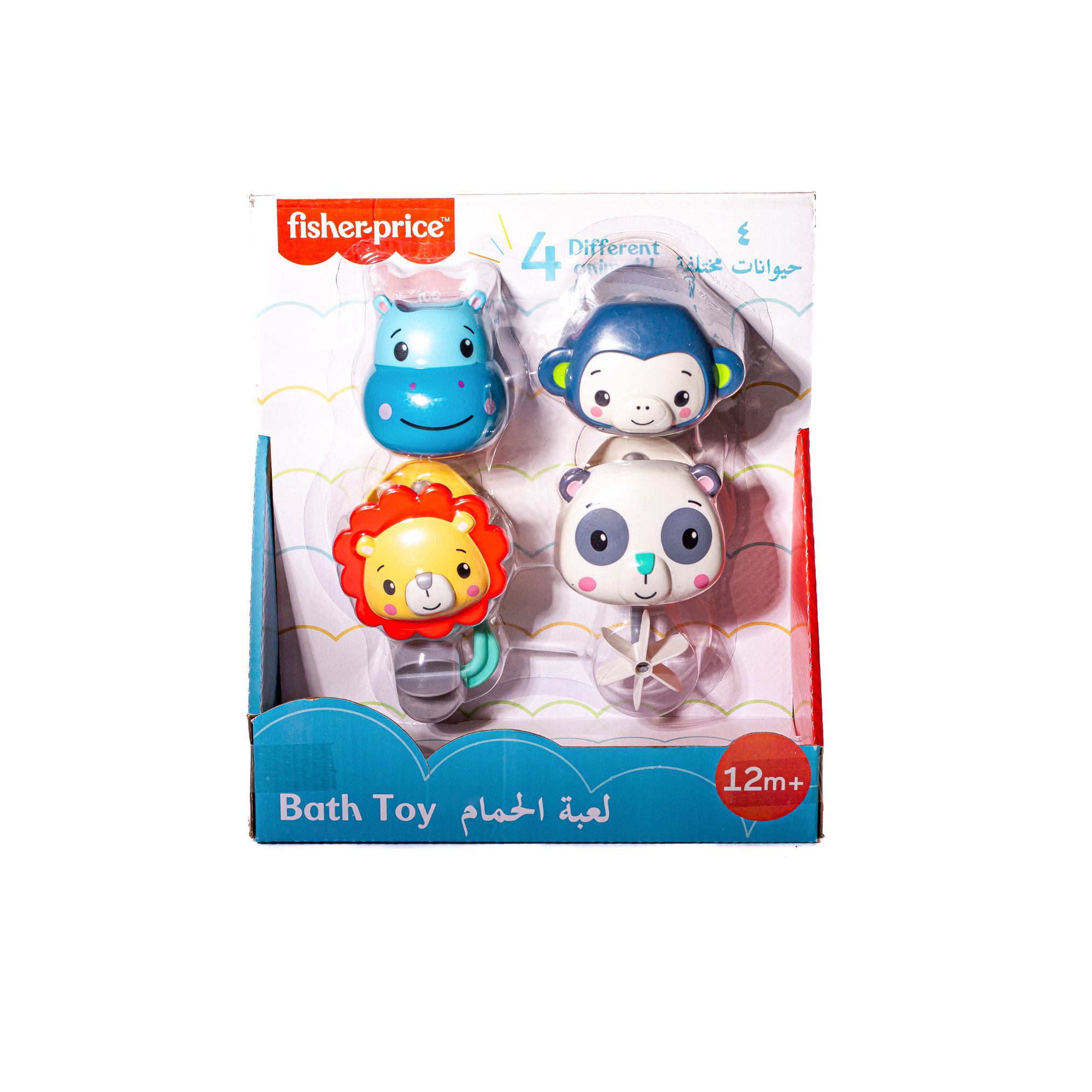 مجموعة ألعاب الاستحمام 4 حيوانات مختلفة - Fisher price