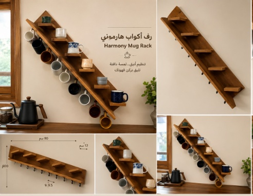 رف أكواب هارموني | Harmony Mug Rack ✨