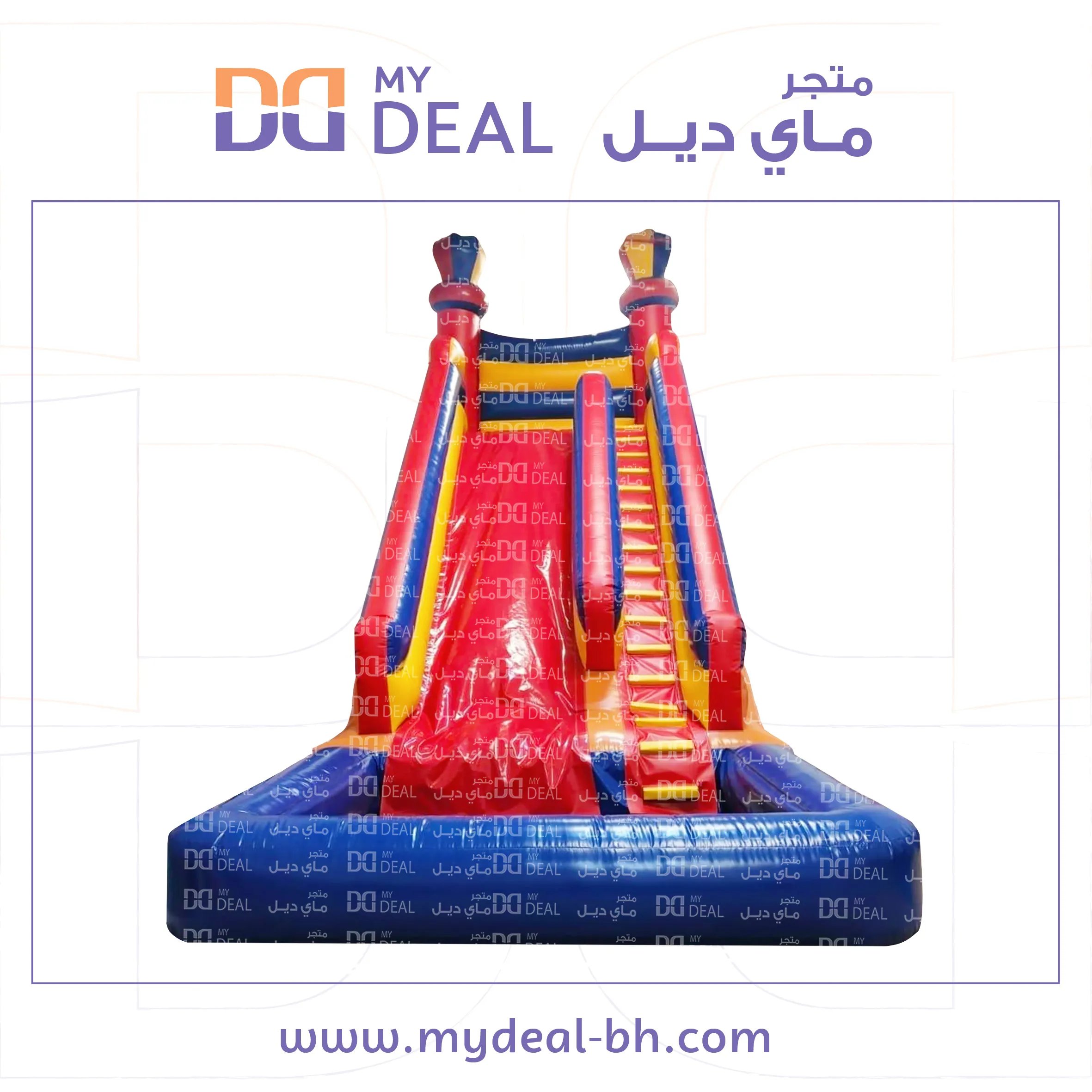 زحليقة مع مسبح مائي وسلم الطول 9 متر العرض 4 متر الارتفاع 9 متر