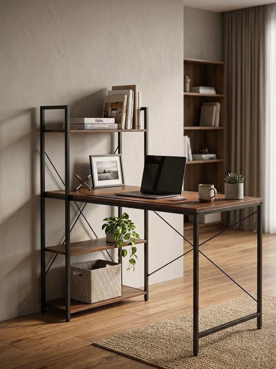 طاولة مكتب 120*60 كمبيوتر بني 92004